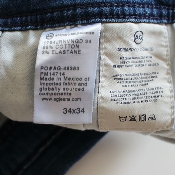 Men's AG Adriano Goldschmied The Everett slim‎ straight jeans Size 34x34 - Picture 7 of 11